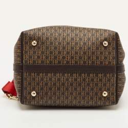 Pre Owned حقيبة يد سي أتش كارولينا هيريرا ماتريوشكا قماش مطلي وبني جلد