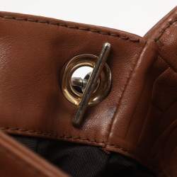 Pre Owned حقيبة كتف كارولينا هيريرا  "نيو بيلتيزار" قلاب جلد أحمر