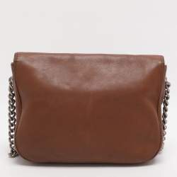 Pre Owned حقيبة كتف كارولينا هيريرا  "نيو بيلتيزار" قلاب جلد أحمر