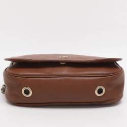 Pre Owned حقيبة كتف كارولينا هيريرا  "نيو بيلتيزار" قلاب جلد أحمر