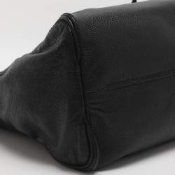 Pre Owned CH Carolina Herrera Adagio Tempo Collection Black Leather Tote