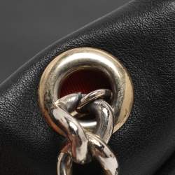 Pre Owned حقيبة هوبو كارولينا هيريرا سي إتش جلد أسود