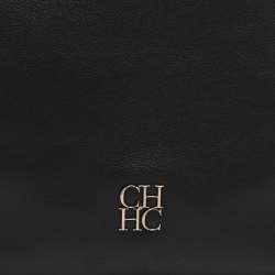 Pre Owned حقيبة هوبو كارولينا هيريرا سي إتش جلد أسود