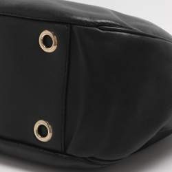 Pre Owned حقيبة هوبو كارولينا هيريرا سي إتش جلد أسود