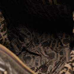 Pre Owned CH Carolina Herrera Pleated Chain Dark Brown Quilted Leather Satchel