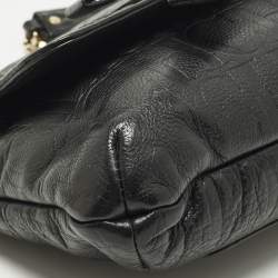 مملوكة مسبقًا حقيبة كتف سي إتش كارولينا هيريرا بأودي بفي بكعب جلد مونوجرامي أسود