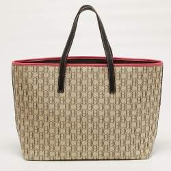 مملوكة مسبقًا حقيبة يد سي أتش كارولينا هيريرا قماش وشعار ثلاثي الألوان وجلد شوبر
