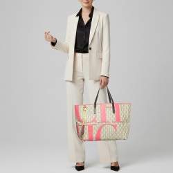 مملوكة مسبقًا حقيبة يد سي أتش كارولينا هيريرا قماش وشعار ثلاثي الألوان وجلد شوبر
