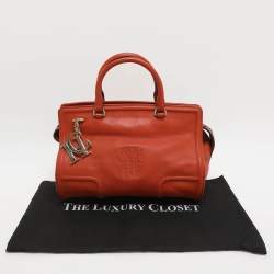 مملوكة مسبقًا CH Carolina Herrera Orange Leather Satchel