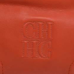 مملوكة مسبقًا CH Carolina Herrera Orange Leather Satchel
