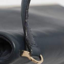 Pre Owned حقيبة سي أتش كارولينا هيريرا جلد أزرق كاميلوت بيد علوية