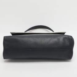 Pre Owned حقيبة سي أتش كارولينا هيريرا جلد أزرق كاميلوت بيد علوية