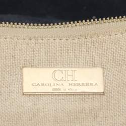 Pre Owned حقيبة سي أتش كارولينا هيريرا جلد أزرق كاميلوت بيد علوية