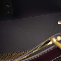 مملوكة مسبقًا CH Carolina Herrera Matryoshka Padlock Brown/Burgundy Monogram Coated Canvas Tote