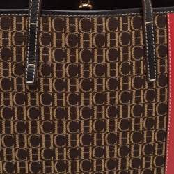 Pre Owned حقيبة تسوق قماش متعددة الألوان وجلد سي أتش كارولينا هيريرا