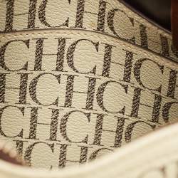 مملوكة مسبقًا CH Carolina Herrera Andy Medium Monogram Coated Canvas Boston Bag