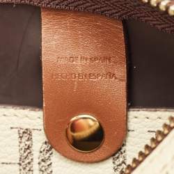 مملوكة مسبقًا CH Carolina Herrera Andy Medium Monogram Coated Canvas Boston Bag