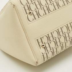 مملوكة مسبقًا CH Carolina Herrera Andy Medium Monogram Coated Canvas Boston Bag