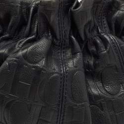 Pre Owned حقيبة باكيت سي إتش كارولينا هيريرا جلد أزرق بحري منقوش