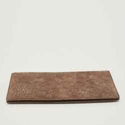 مملوكة مسبقًا محفظة سي إتش كار ولينا هيريرا قلاب جلد مونوغرام أسود بالنمط القاري