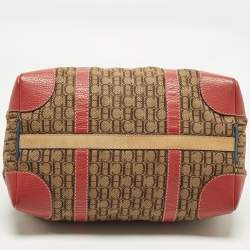 Pre Owned CH Carolina Herrera Andy Multicolor Monogram Canvas and Leather Satchel