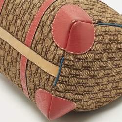 Pre Owned CH Carolina Herrera Andy Multicolor Monogram Canvas and Leather Satchel