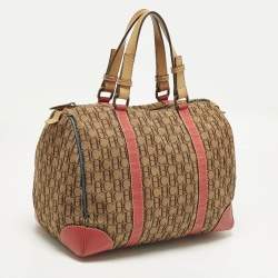 Pre Owned CH Carolina Herrera Andy Multicolor Monogram Canvas and Leather Satchel