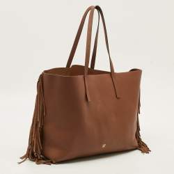 Pre Owned حقيبة يد سي أتش كارولينا هيريرا جلد بني بشرابة