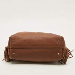 Pre Owned حقيبة يد سي أتش كارولينا هيريرا جلد بني بشرابة