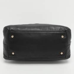 Pre Owned CH Carolina Herrera Black Quilted Leather Chain Satchel