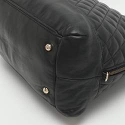 Pre Owned CH Carolina Herrera Black Quilted Leather Chain Satchel