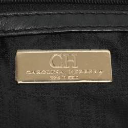 Pre Owned CH Carolina Herrera Black Quilted Leather Chain Satchel