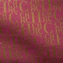 Pre Owned Carolina Herrera White/Beige Monogram Embossed Leather Tote