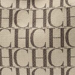 Pre Owned CH Carolina Herrera Brown/Beige Monogram Canvas and Leather Hobo