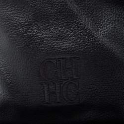 مملوكة مسبقًا CH Carolina Herrera Dark Purple Pebbled Leather Hobo