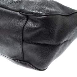 مملوكة مسبقًا CH Carolina Herrera Dark Purple Pebbled Leather Hobo