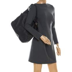 مملوكة مسبقًا CH Carolina Herrera Dark Purple Pebbled Leather Hobo