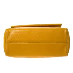 Pre Owned حقيبة كارولينا هيريرا مينوتو جلد أصفر