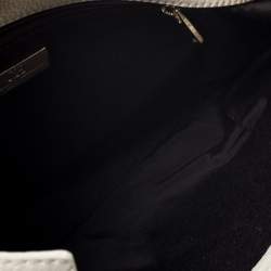 Pre Owned حقيبة كتف كارولينا هيريرا أودري جلد مونوغرامية كريمية