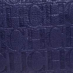 مملوكة مسبقًا CH Carolina Herrera Purple Leather Expandable Hobo