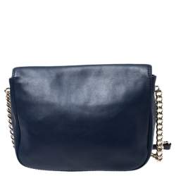 مملوكة مسبقًا حقيبة كتف كارولينا هيريرا جلد زرقاء كحلية