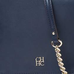 مملوكة مسبقًا حقيبة كتف كارولينا هيريرا جلد زرقاء كحلية