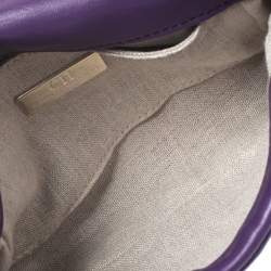 مملوكة مسبقًا CH Carolina Herrera Purple Monogram Leather Chain Flap Bag