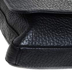 Pre Owned CH Carolina Herrera Black Leather Tassel Messenger Bag