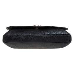 Pre Owned CH Carolina Herrera Black Leather Tassel Messenger Bag