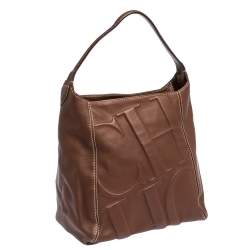 Pre Owned Carolina Herrera Tan Leather Hobo