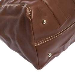 Pre Owned Carolina Herrera Tan Leather Hobo