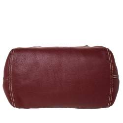 Carolina Herrera Red Leather Flap Satchel