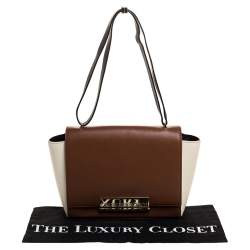 مملوكة مسبقًا Carolina Herrera Bicolor Leather Flap Shoulder Bag