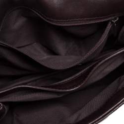 مملوكة مسبقًا CH Carolina Herrera Dark Brown Leather Bow Shoulder Bag